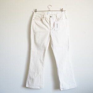 Frame Sample Le Crop Mini Boot 29 Two Toned Vintage White Cream Jean